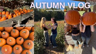 THE ULTIMATE AUTUMN VLOG 🍂🎃✨ (pumpkin patch, carving, baking)