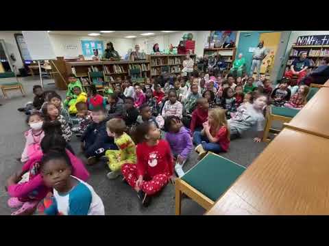 Williamston Primary School First Grade “All-Sing” in the library, a 50+ year tradition.