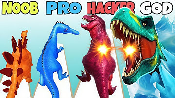 AMAZING GAMEPLAY WALKTHROUGH:NOOB VS PRO VS HACKER VS GOD in Level Up Dinos2025
