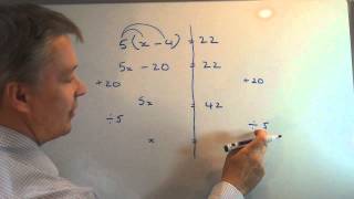 How to solve linear equations with brackets - GCSE maths grade 4