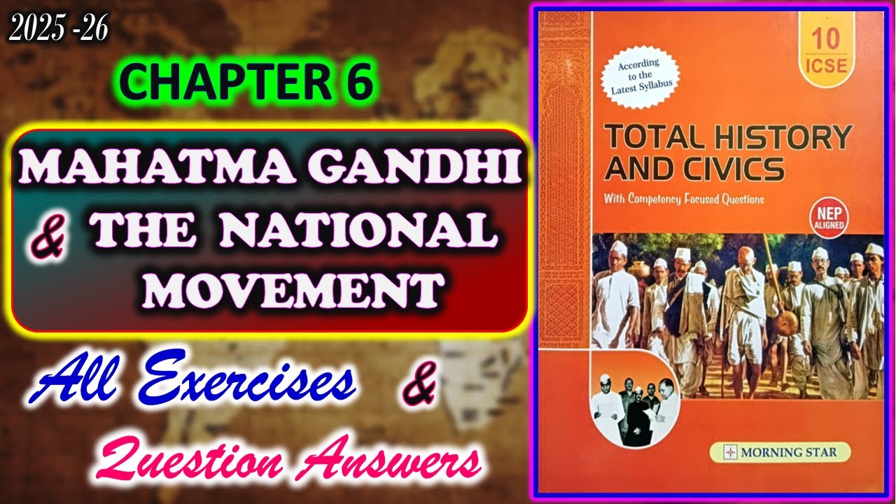 Mahatma Gandhi and The Nation Movement | Class 10 History Chapter 6 ...