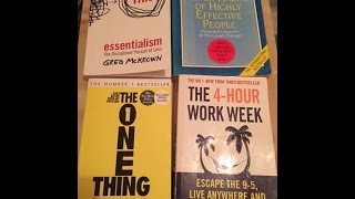 Book Synergy: Productivity and Prioritisation - 7 Habits, The ONE THING, 4HWW (Ferris), Essentialism