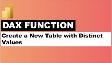 [DAX] How to Create a new table from existing table in Power BI with Distinct Values
