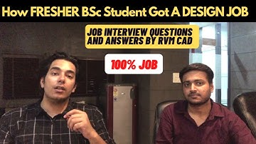 How BSc Fresher student got a Design Job on Solidworks | Interview Questions and Answers | RVM CAD