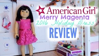 American Girl Merry Magenta Dress~Opening and Review!