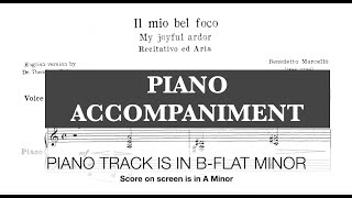 Il mio bel foco (B. Marcello) - Bb/B Flat Minor Piano Accompaniment *Viewer Request*
