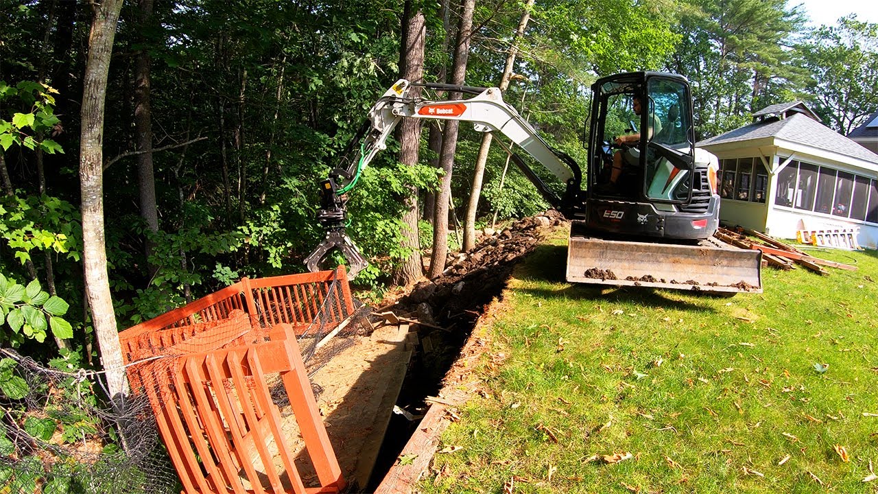 Replacing a Rotting Timber Retaining Wall