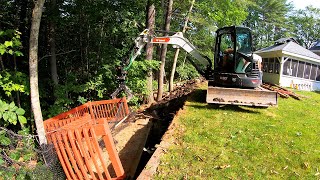 Replacing a Rotting Timber Retaining Wall