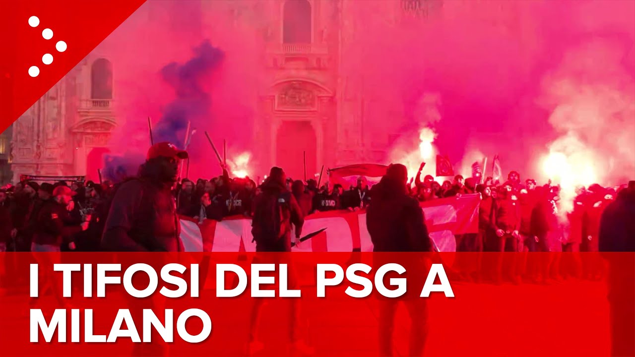 LIVE Champions League, i tifosi del Paris Saint-Germain verso lo stadio di San Siro: diretta video