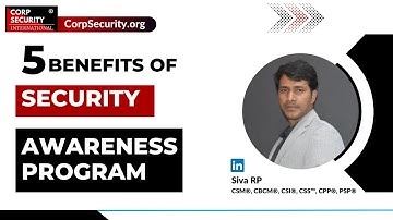 Security Awareness Program and its Benefits | Siva RP I Corp Security
