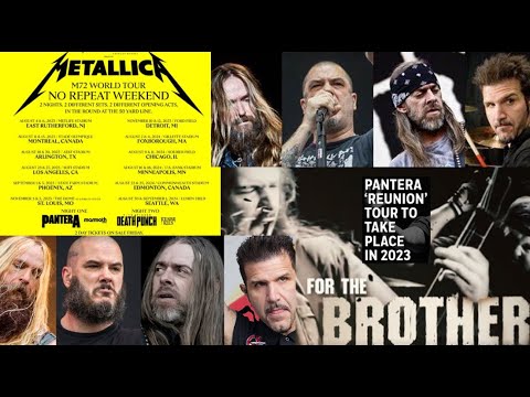 PANTERA release 1st N.A. Reunion tour dates for 2023 + 2024
