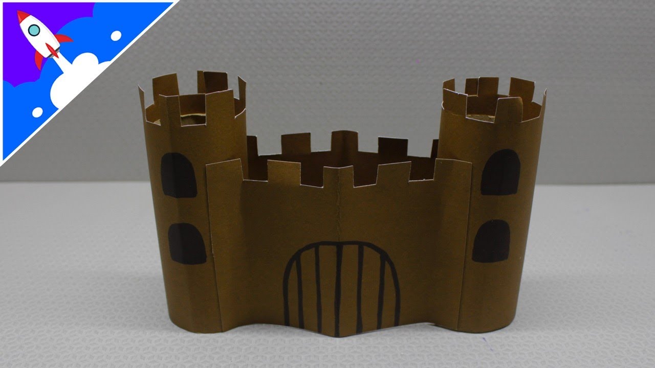 Como fazer um castelo de papel fácil - YouTube