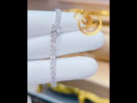 Lắc tay nữ VÀNG TRẮNG 18K Lá Phụng siêu đẹp