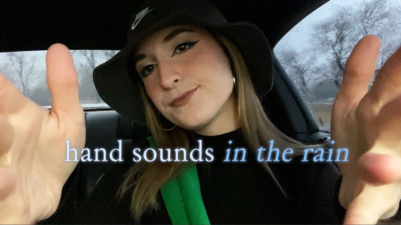ASMR hand sounds in the car while it's raining to put you to sleep 🌧 (+ hand movements)
