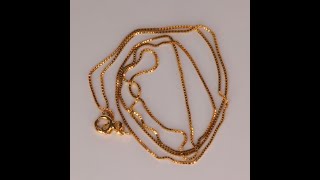 ESTATE - 14K Yellow Gold Box Link Chain 22\\