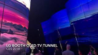 CES 2018 — LG Booth OLED TV Tunnel