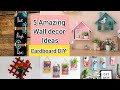5 Easy Cardboard DIY| Home Decor Ideas|Wall Decor|Best out of waste|