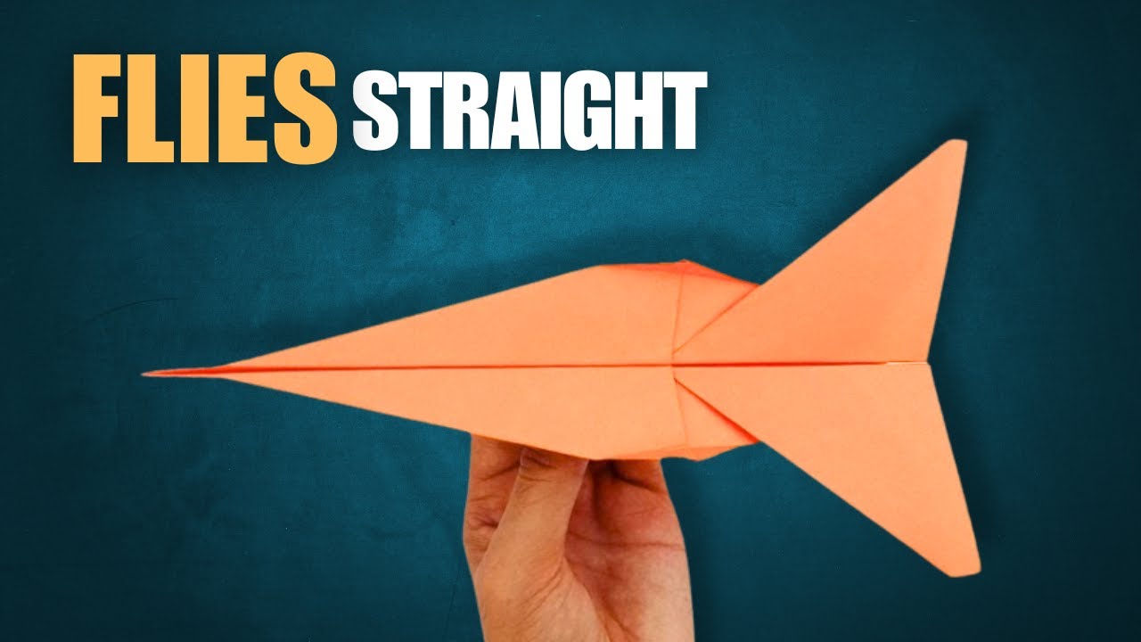 How to Make a Paper Airplane That Flies Far and Straight Very Easy ...