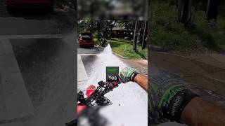Biker Washes his Bike !😱