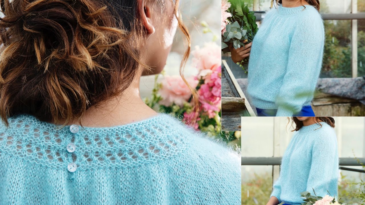 Phần 1-Đan áo top down, đan áo len nữ, knitting a sweater