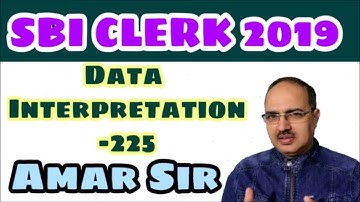 Data Interpretation Questions-225 SBI/IBPS Clerk #Amar Sir