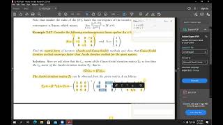 Chapter 3: Jacobi Iterative Method & Gauss-Seidel Iterative Method p2 Jacobi Iterative Method Example F Lecture 1 Part 3