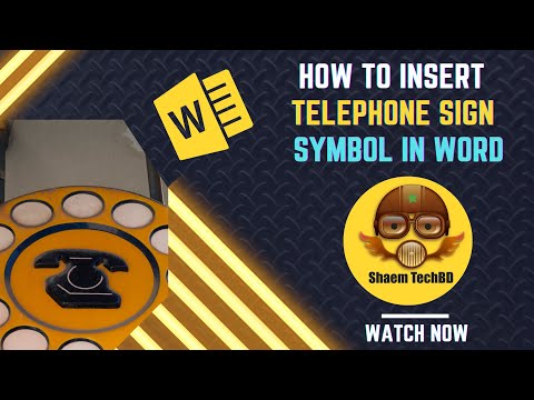 Video: Come ottengo il simbolo del telefono in Word?