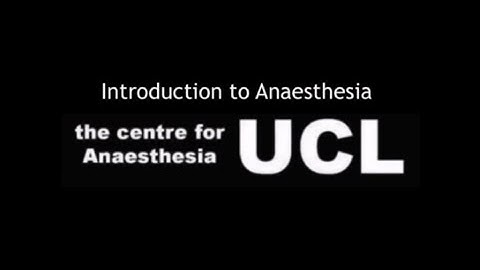 An introduction to Anaesthesia