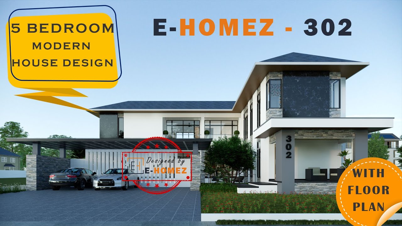 5 Bedroom House Design, Duplex House Design, House Design Ideas, Modern