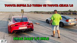 Toyota Supra 3.0 Turbo Vs Toyota Celica 1.8 2Zzge T23 Drag Race 14 Mile - 4K Uhd