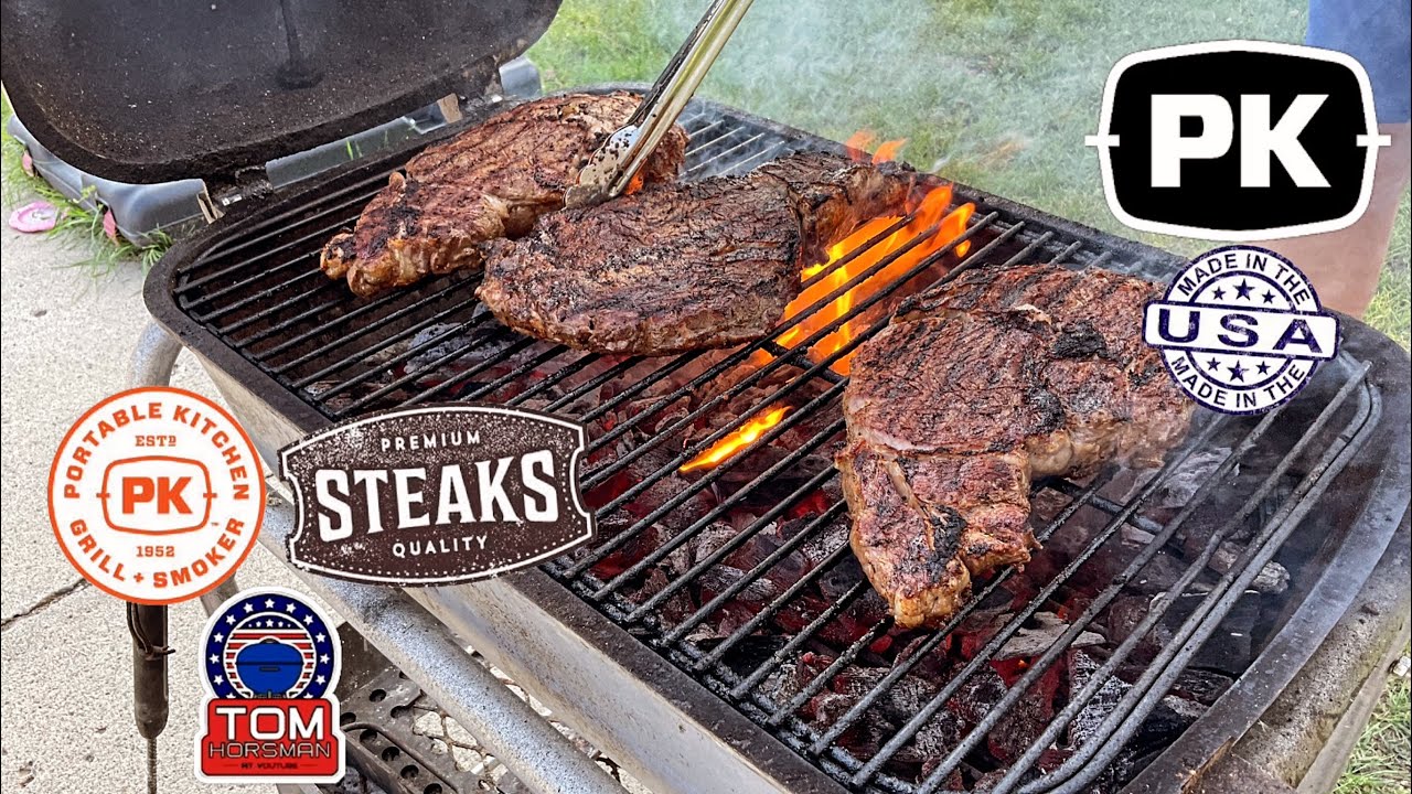 Smoked and Seared Hand Cut Ribeye Steak! / Made in The USA PK Grill ...