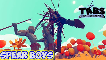 Savage! Spear Boys vs Every Unit + Bobnus(Bonus) - TABS MODS Unit Possession Update