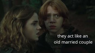 Ron and Hermione acting like an old married couple