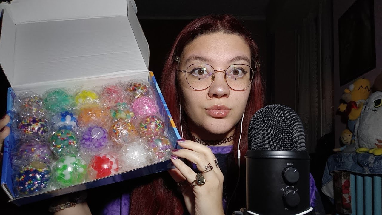 TINGLY SQUISHY STRESS BALLS😴😍💜 | ASMR ITA