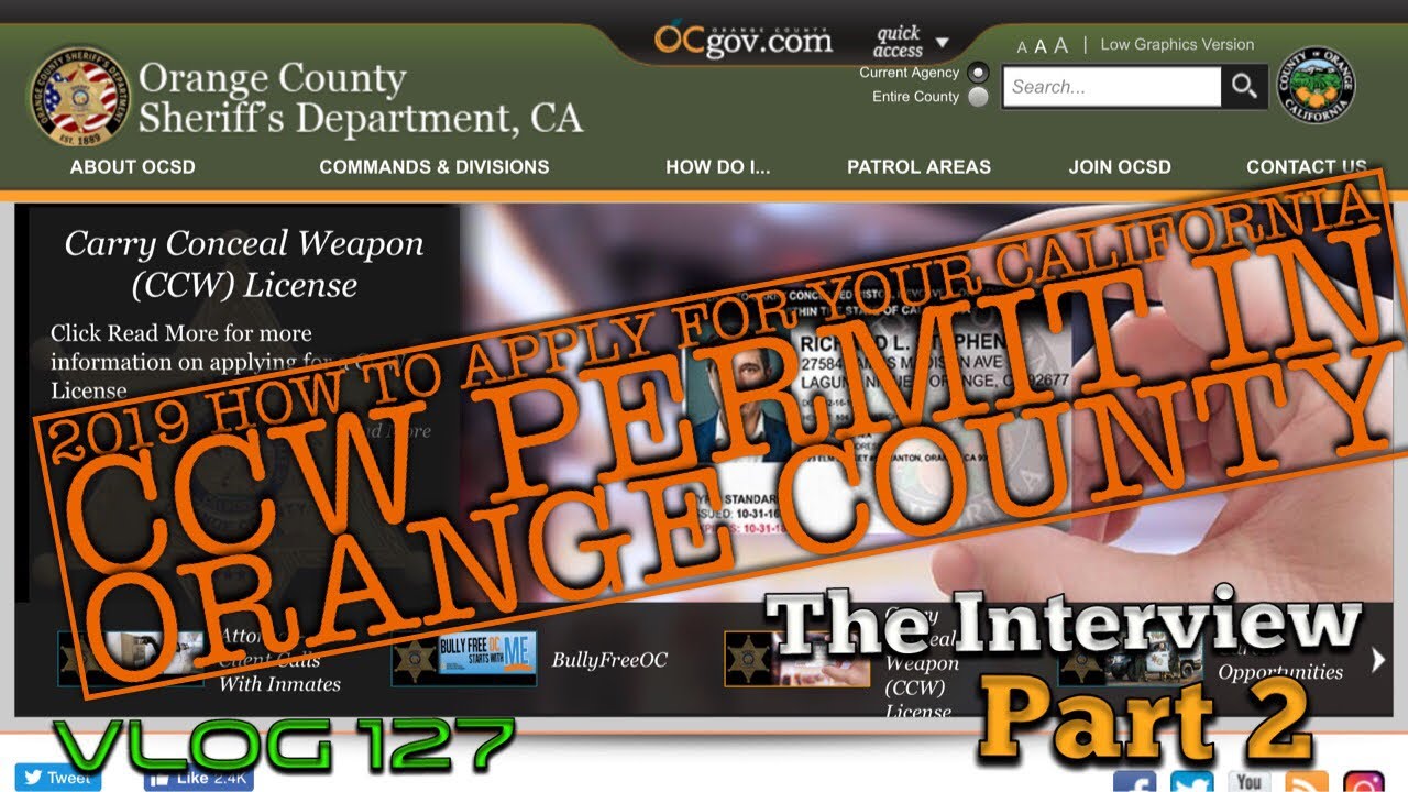 How to Apply for your California CCW Permit In Orange ...