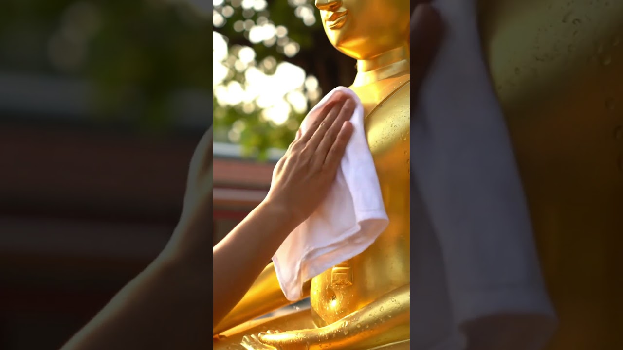 ASMR Buddha Statue Cleaning – Gentle Relaxing Sounds 