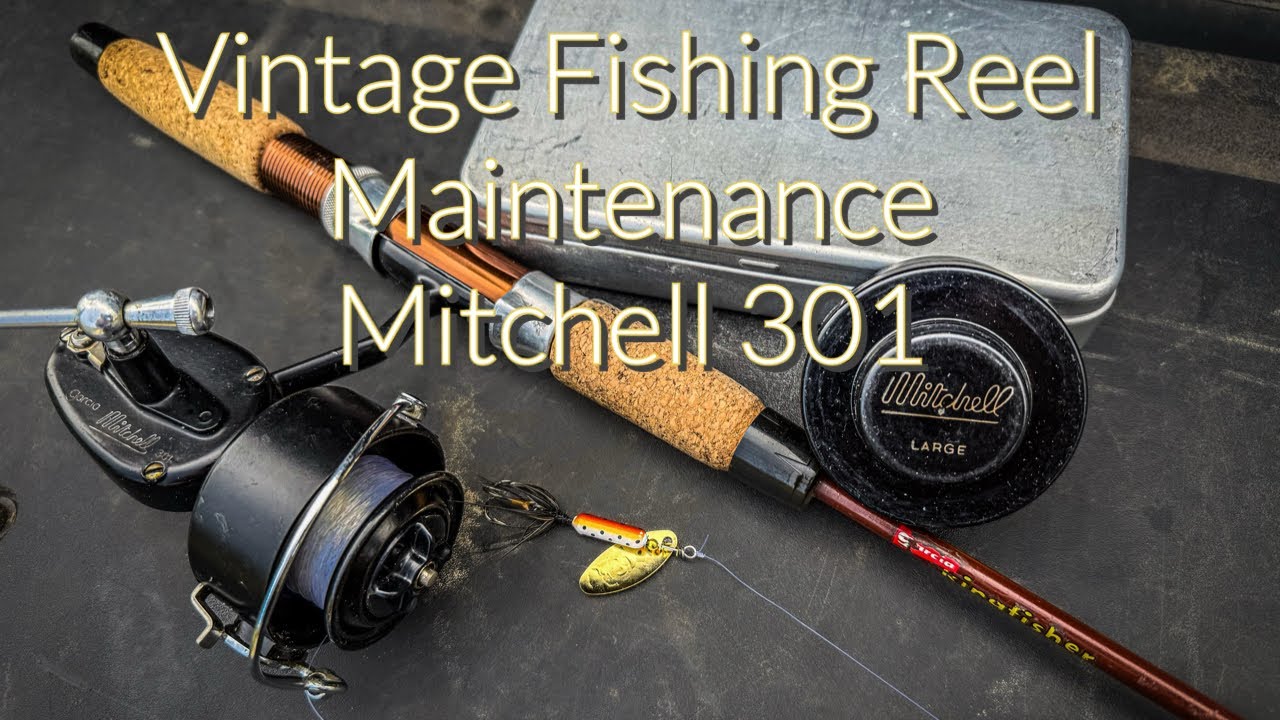 Vintage Fishing Reel Maintenance Mitchell 301 - YouTube