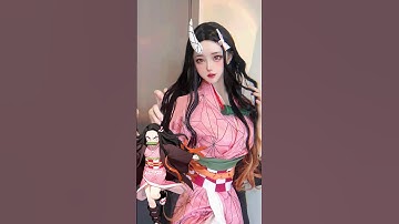 Nezuko in Real life 😘| Ony Nezuko | Demon Slayer characters | #shorts #naruto #anime #demonslayer