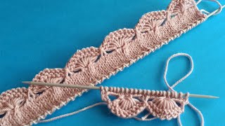 Pletený Ozdobný Lem, Knitting Patterns Scalloped Border Very Simple & Easy For Knitting