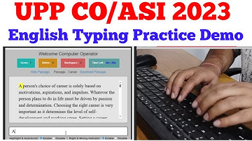 English Typing Practice #computeroperator2024 #typingtest 