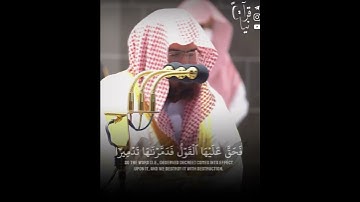 ﴿وَكَفى بِرَبِّكَ بِذُنوبِ عِبادِهِ خَبيرًا بَصيرًا﴾ من سورة الإسراء للشيخ عبدالرحمن السديس 🤍..