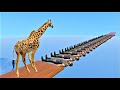 Watch Giraffe walk over Bridge Made of people😂 GTA 5