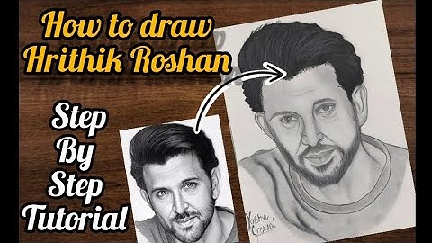 How to draw Hrithik Roshan Step by Step // Part - 2 //#Sketch #facedrawing