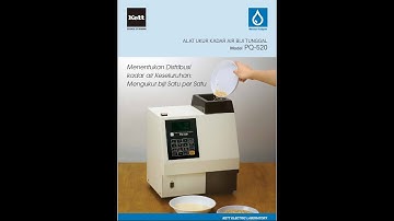 Tutorial Kett PQ-520 (Penguji Kadar Air Biji-Bijian)