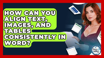 How Can You Align Text, Images, And Tables Consistently In Word? - Docs and Sheets Pro
