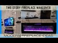 Two story Fireplace makeover | Modern Fireplace Designs ideas 2022 | Living Room Fireplace Makeover