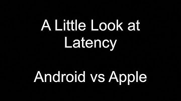 A Little Look at Latency - Android vs Apple (Online Singing Tuition)