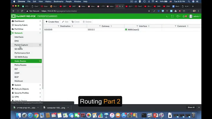 - Routing Part 2 - Static Route - Fortigate Admin Crash Course
