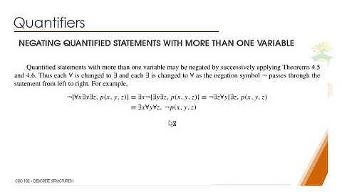 CSC 102- Predicate logic and quantifiers part 2