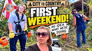 CITY TO COUNTRY: First Weekend on the Land… We Have NO Idea What We’re Doing 😂
